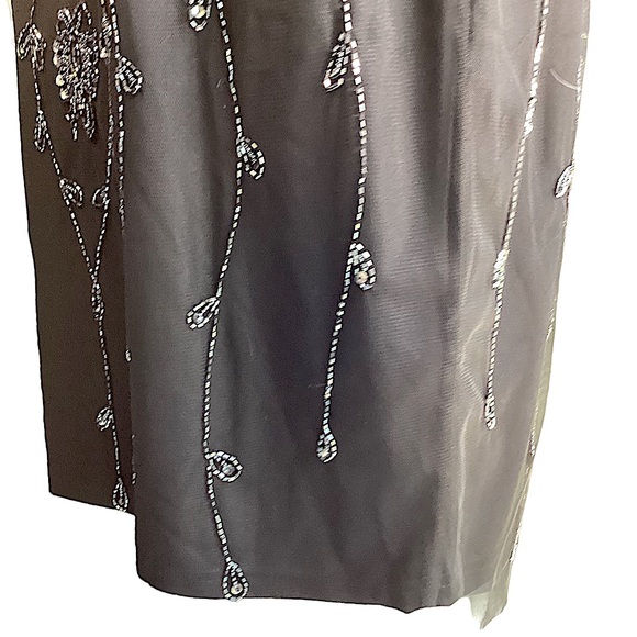 Adrianna Papell Studio Black Beaded Cocktail Dress. B18 - Picture 8 of 16